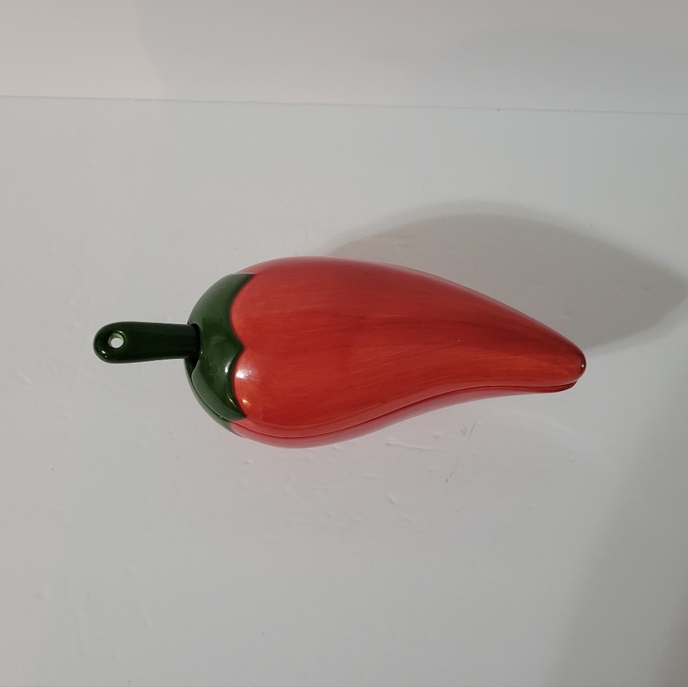 Chili Pepper Salsa Dip Bowl with Spoon - Picture 2 of 10
